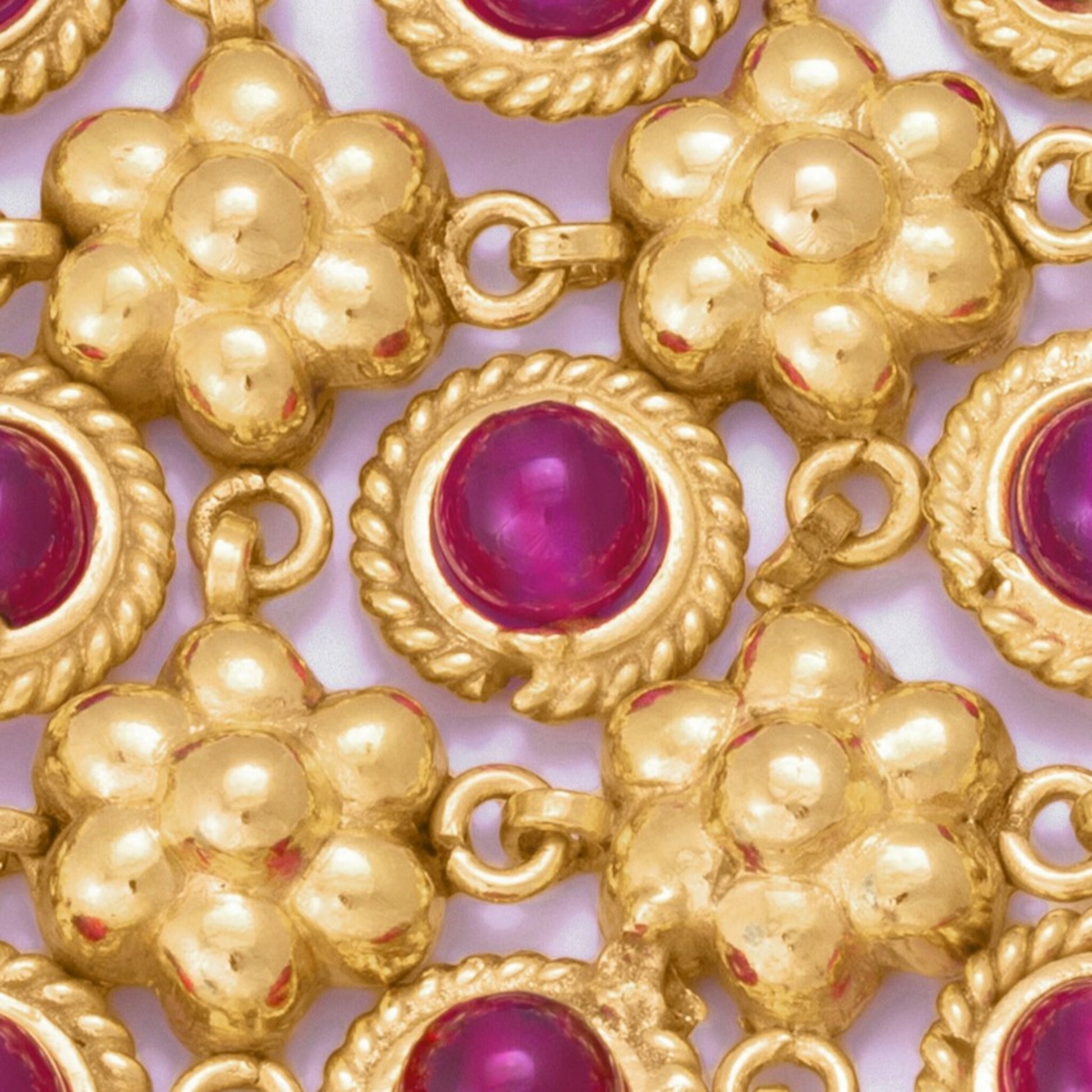 مزنط الجوي بحجر الكوارتز الوردي ذهب 21