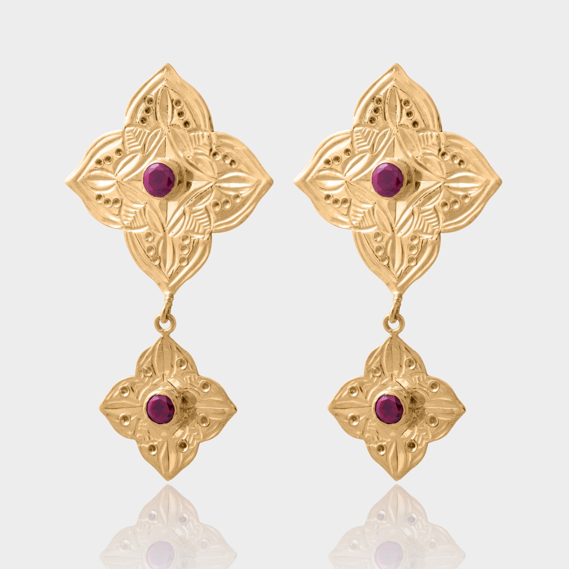 طقم نجدية عقيق احمر بنفسجي ذهب 21 سلسلة  - خاتم - حلق