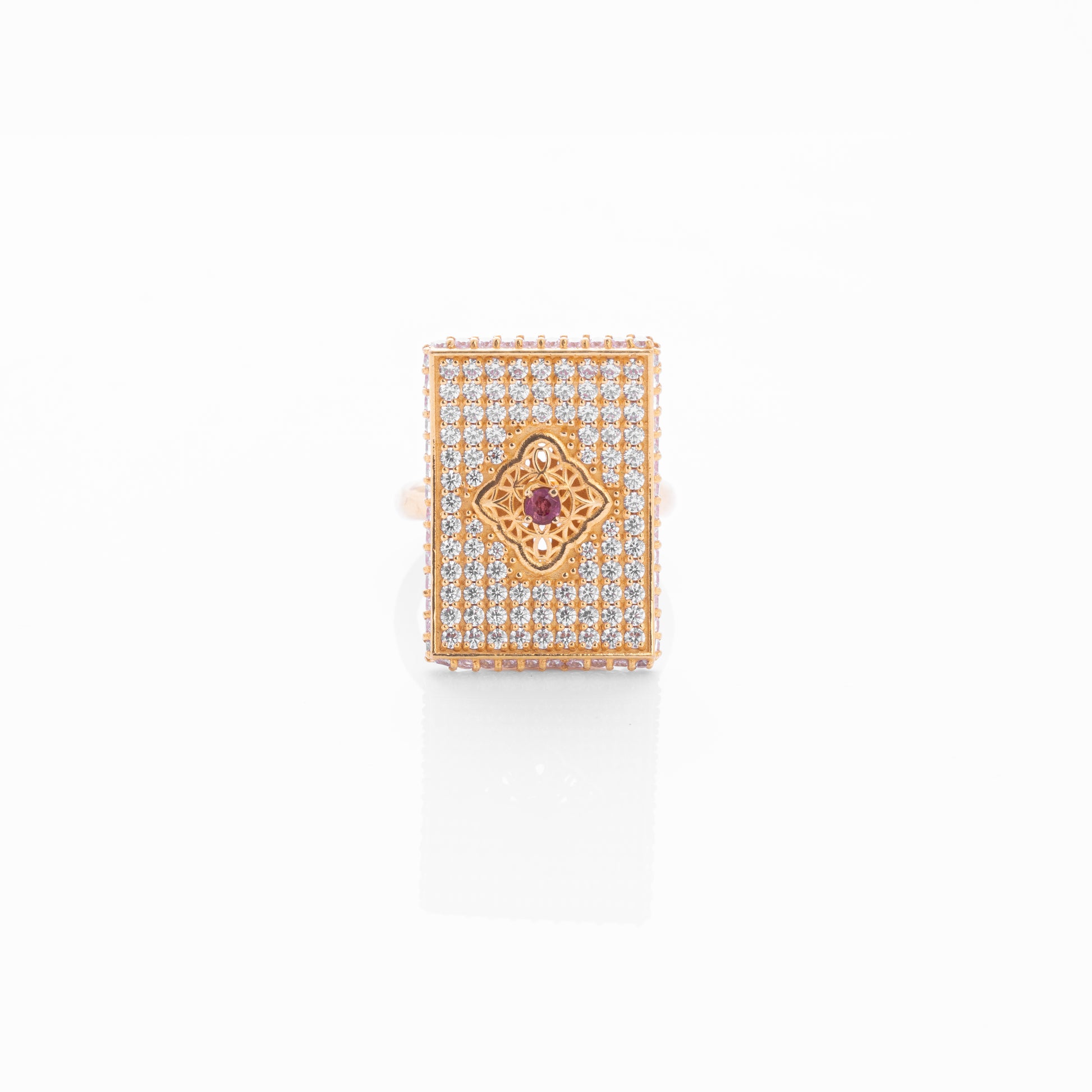 Jubara Ring | 21K Gold with Ruby