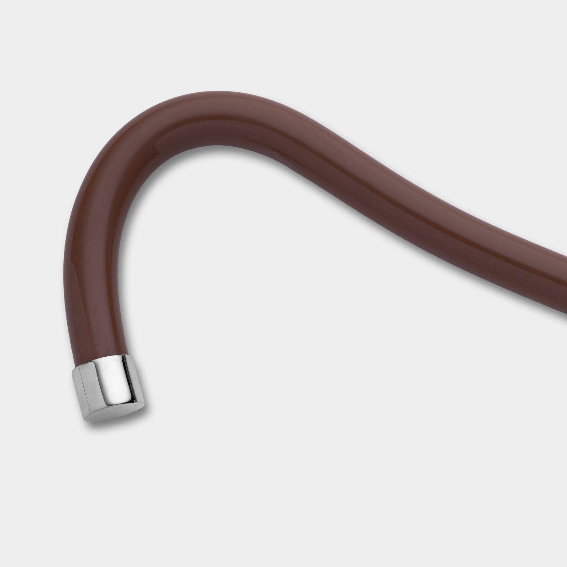 عصا رزن بني مطعمة بالفضة