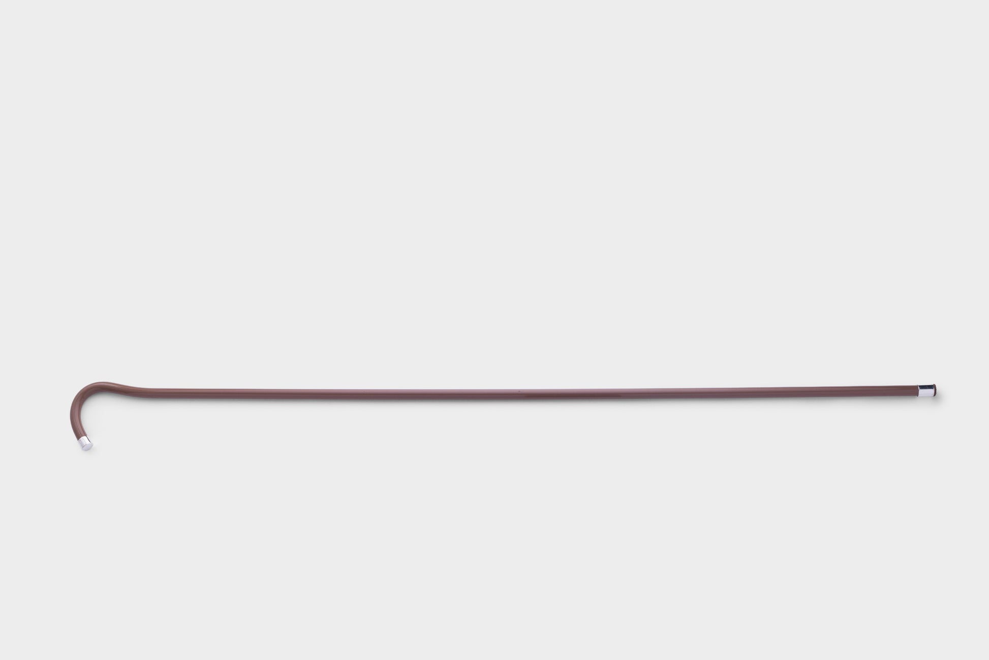 عصا رزن بني مطعمة بالفضة