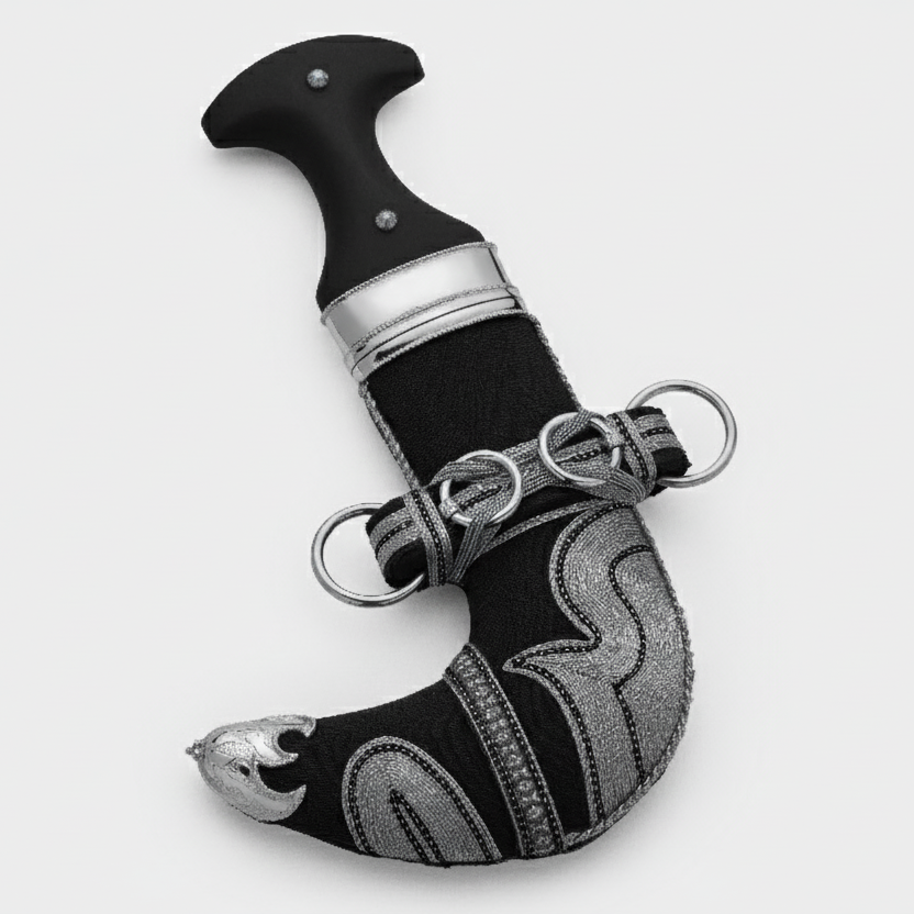 خنجر حنيش بمقبض أسود إصدار رقم 4