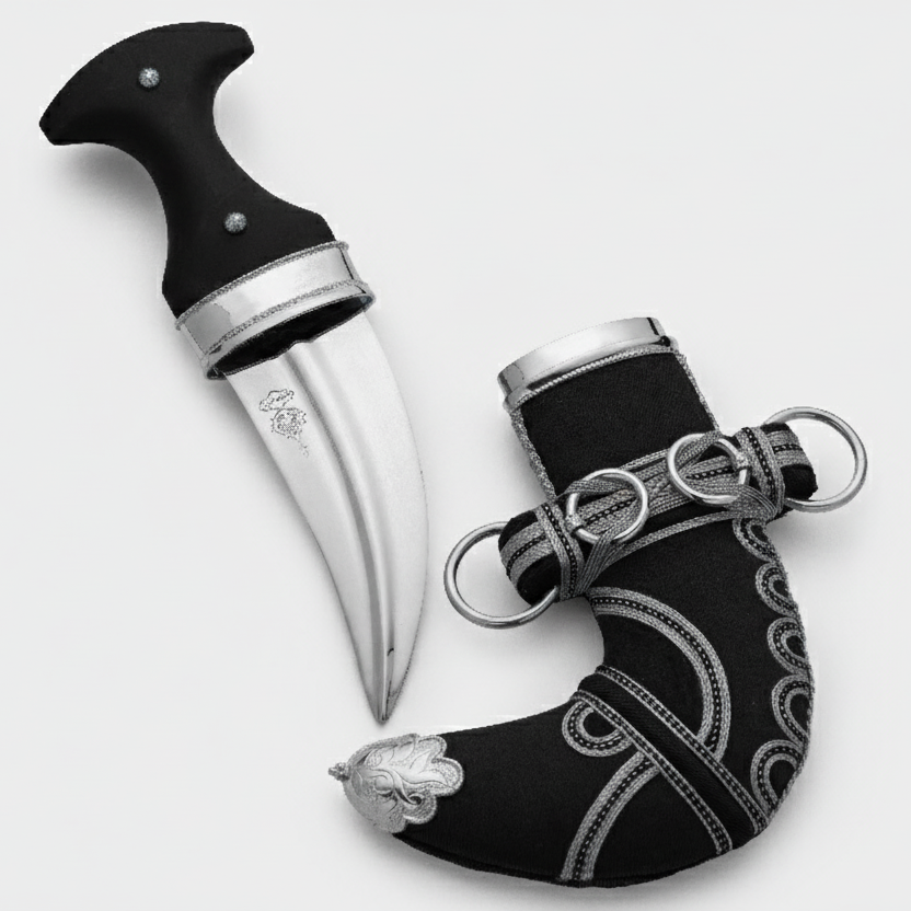 خنجر حنيش بمقبض أسود إصدار رقم 6