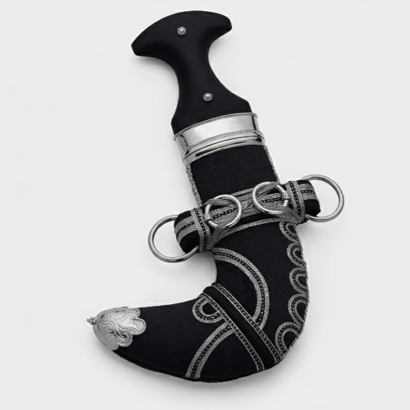 خنجر حنيش بمقبض أسود إصدار رقم 6