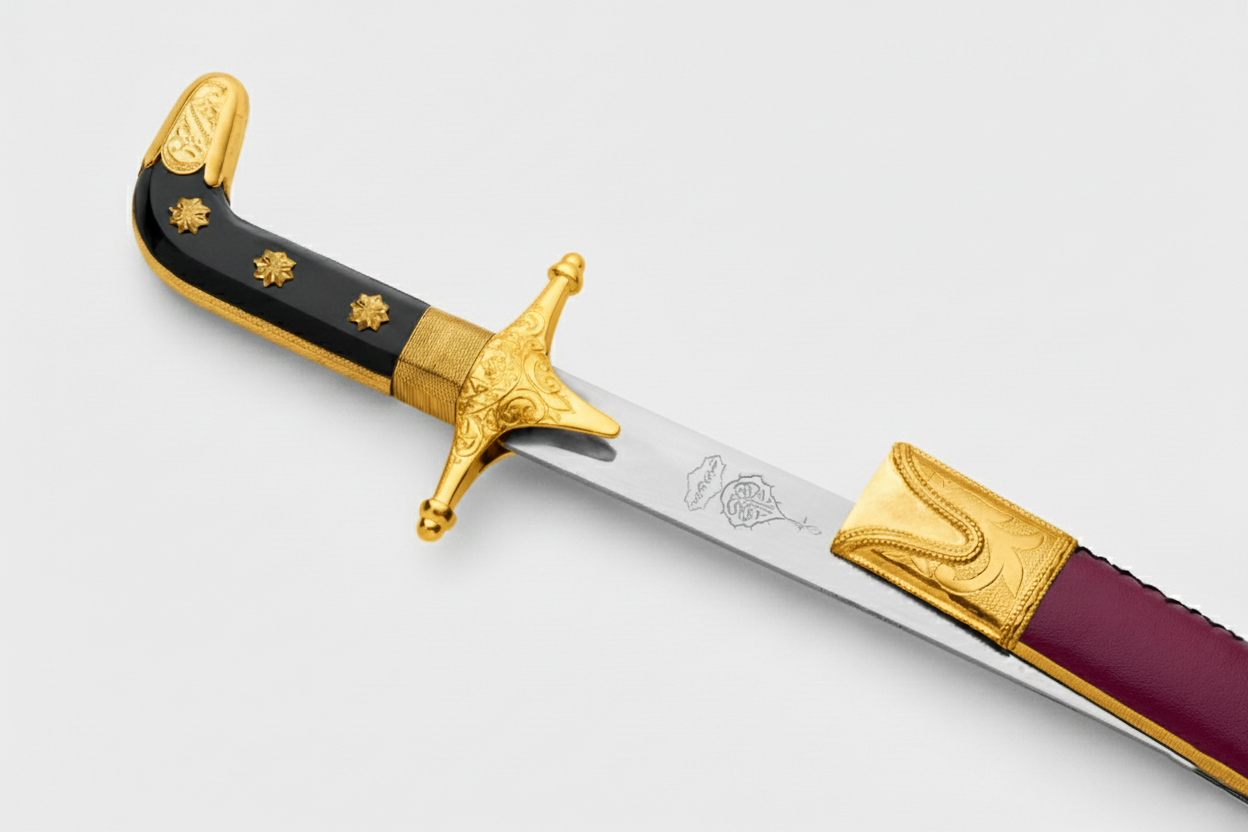 سيف حنيش بتصميم كامل جلد ماروني