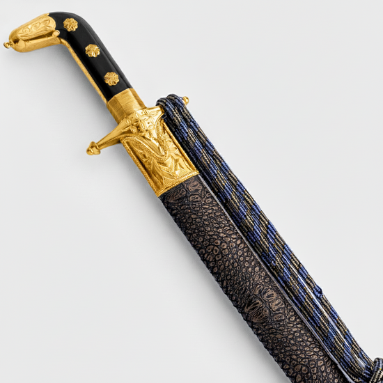 سيف حنيش بتصميم كامل جلد بني