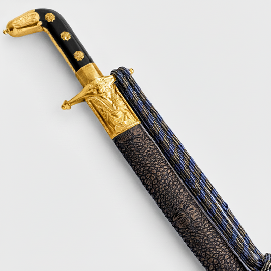 سيف حنيش بتصميم كامل جلد بني